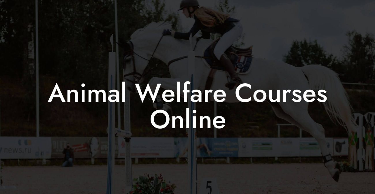 Animal Welfare Courses Online