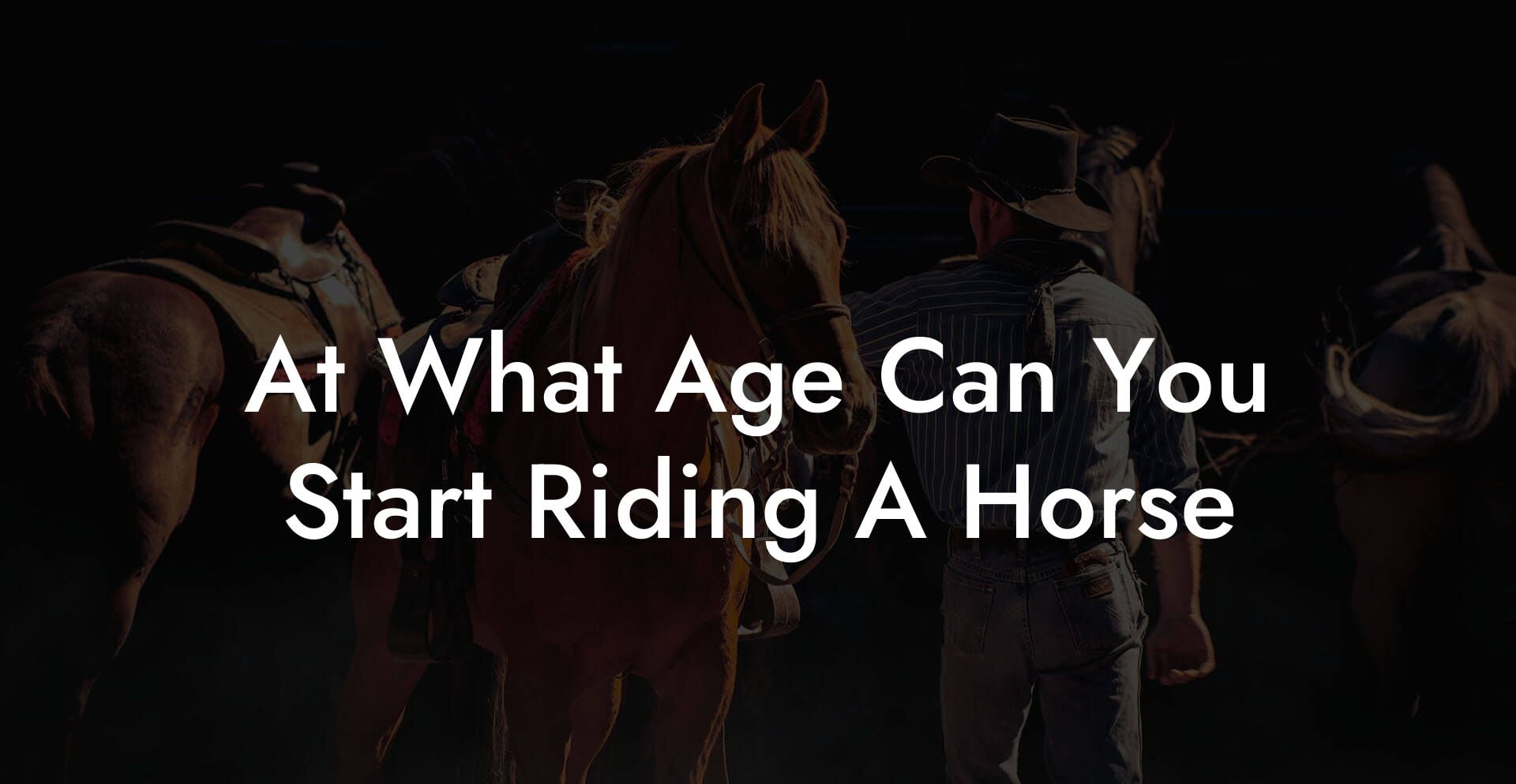 At What Age Can You Start Riding A Horse