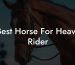 Best Horse For Heavy Rider