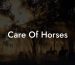 Care Of Horses