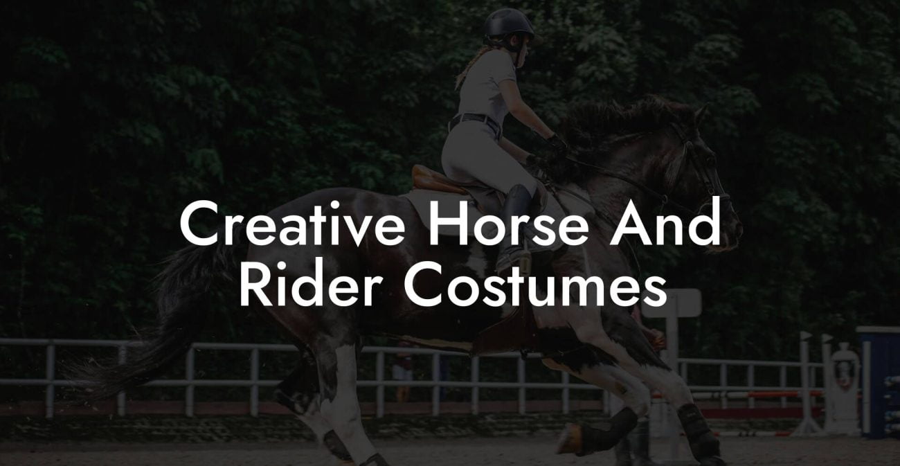 Creative Horse And Rider Costumes