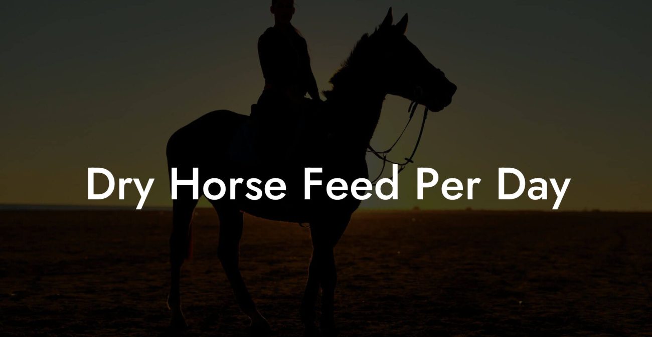 Dry Horse Feed Per Day