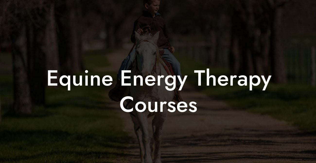 Equine Energy Therapy Courses
