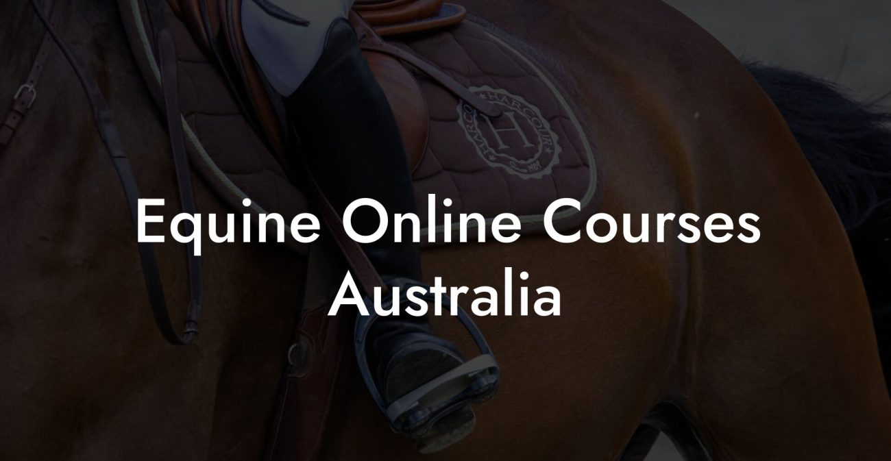 Equine Online Courses Australia