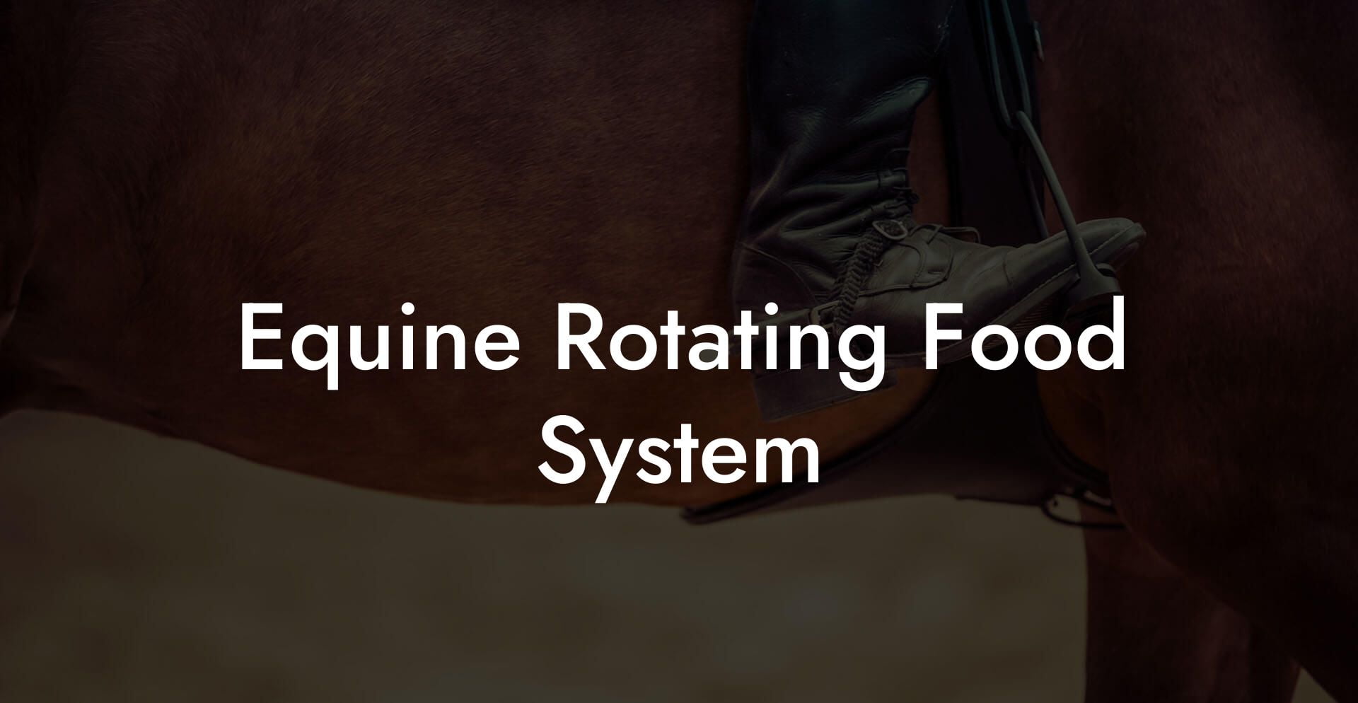 Equine Rotating Food System