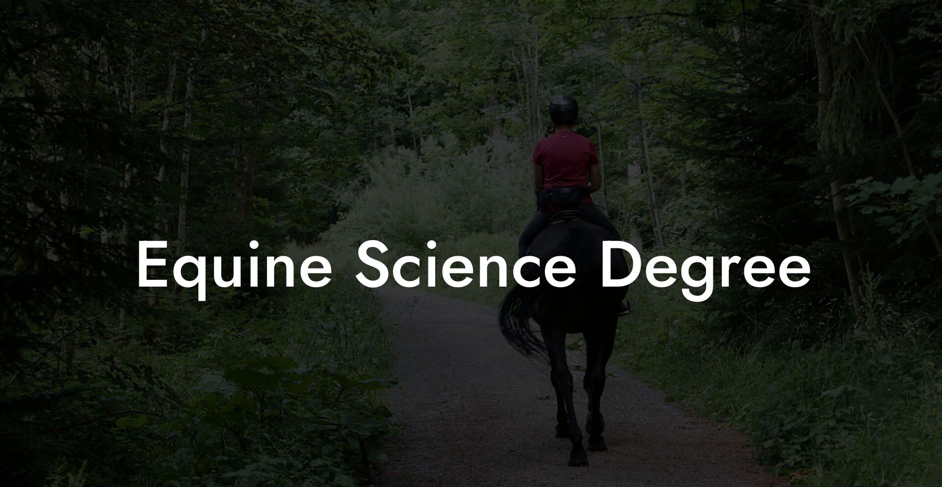 Equine Science Degree
