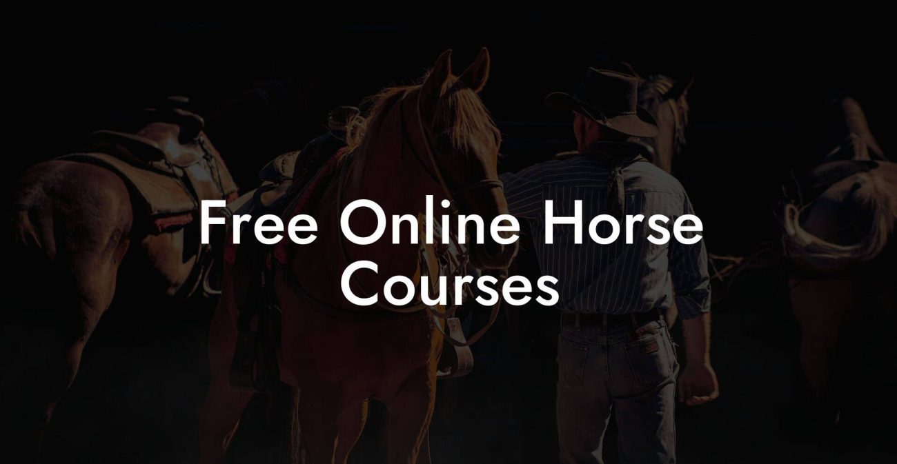 Free Online Horse Courses