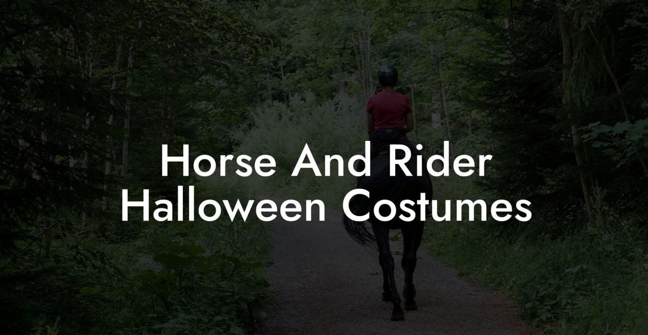 Horse And Rider Halloween Costumes