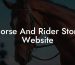Horse And Rider Store Website