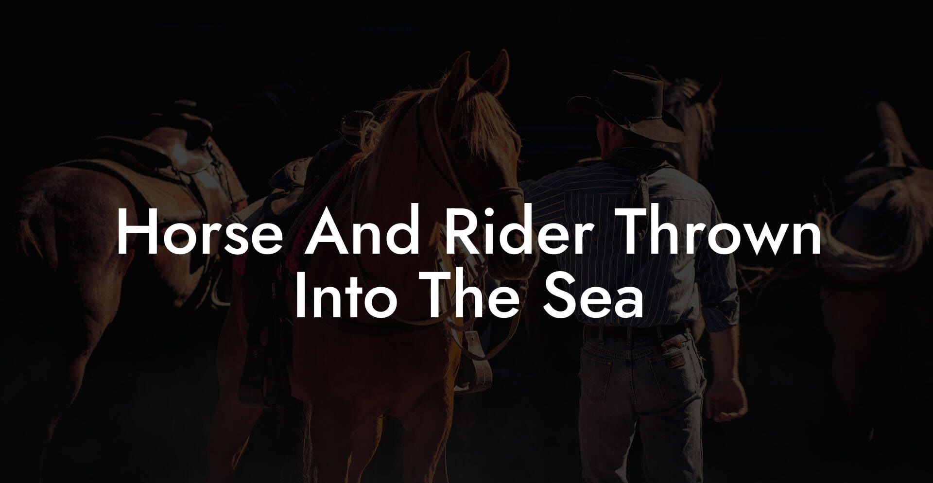 Horse And Rider Thrown Into The Sea