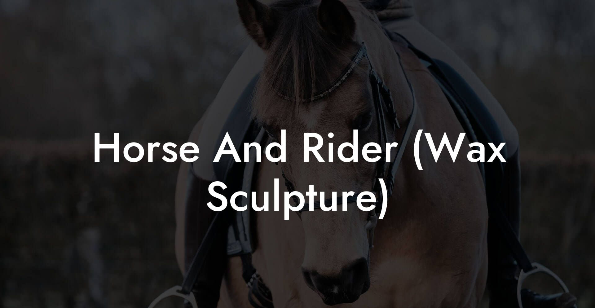 Horse And Rider (Wax Sculpture)