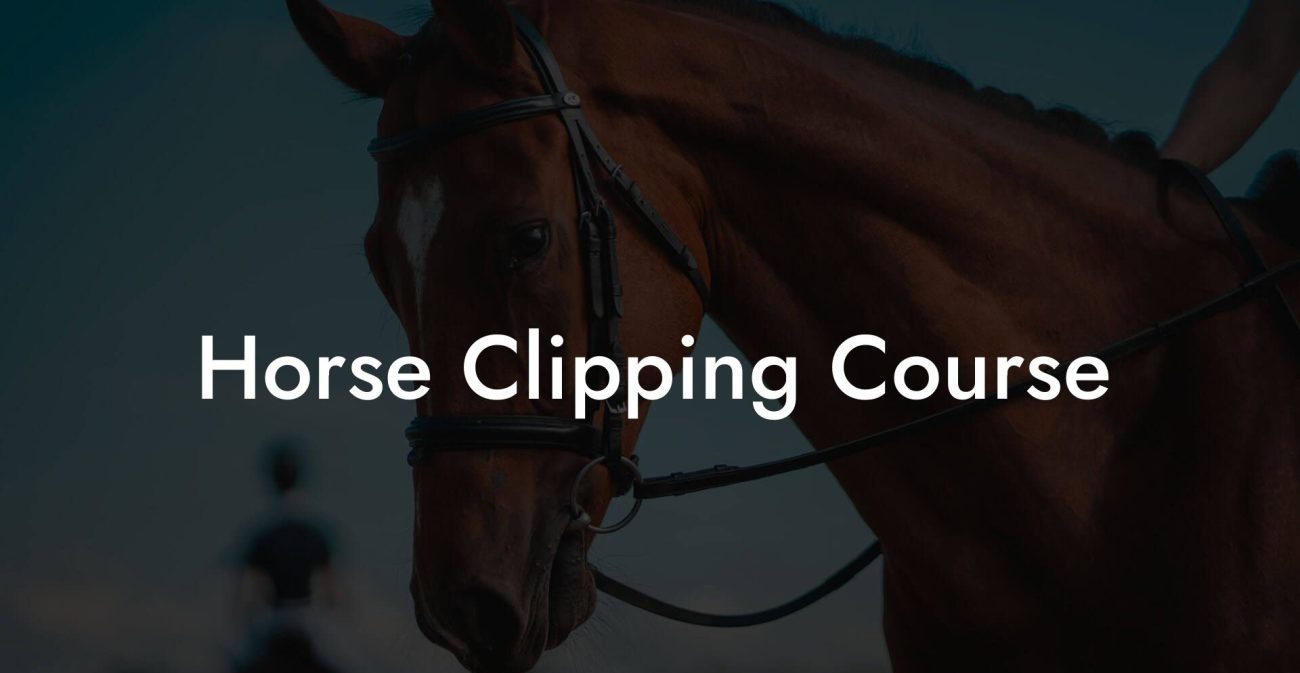 Horse Clipping Course