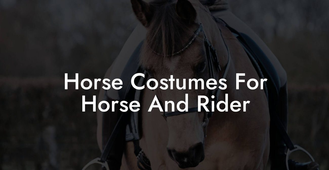 Horse Costumes For Horse And Rider