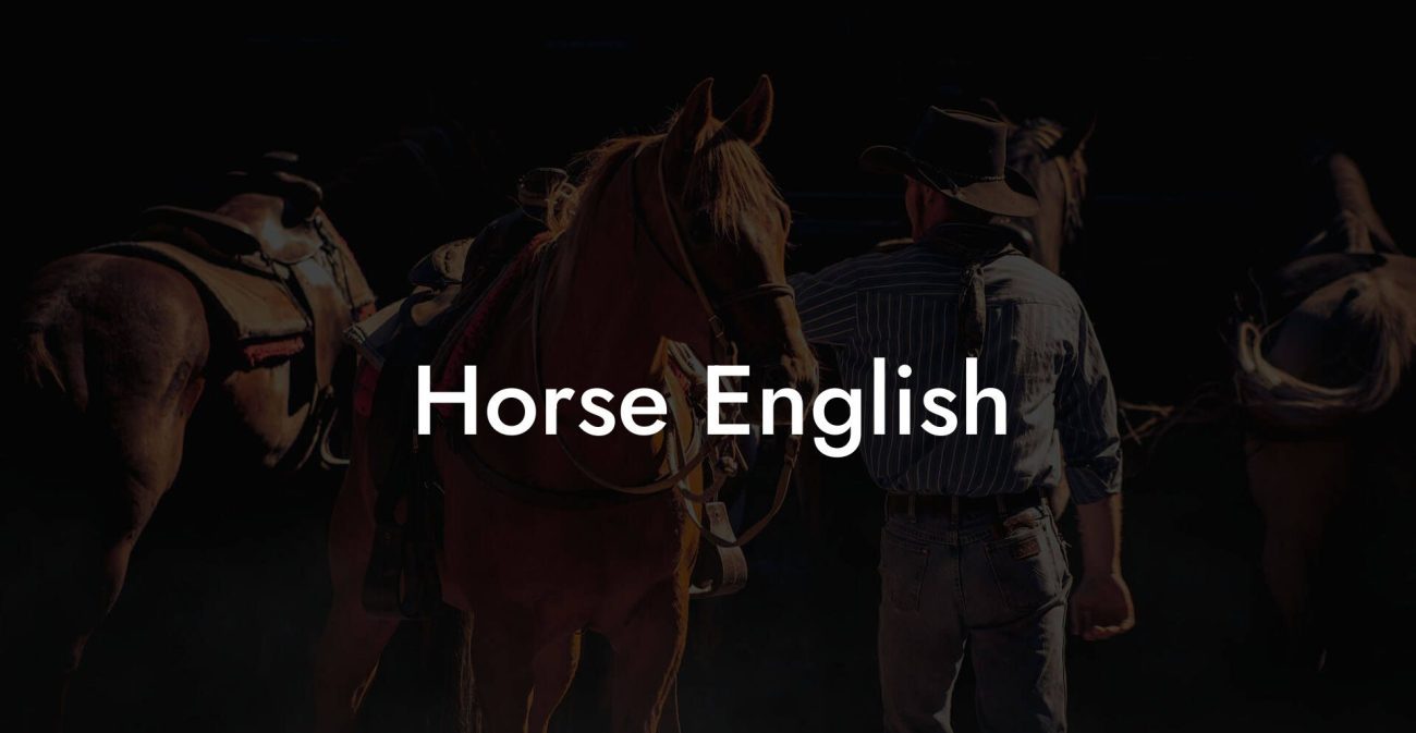 Horse English