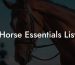 Horse Essentials List