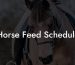 Horse Feed Schedule