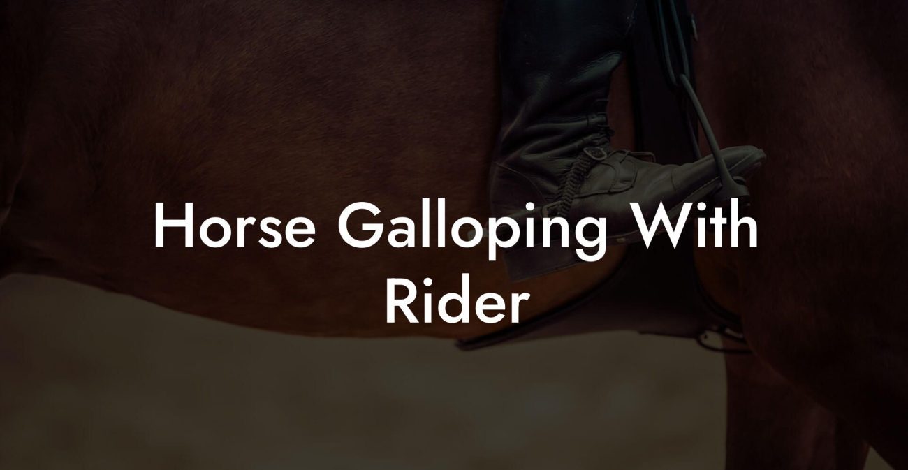 Horse Galloping With Rider