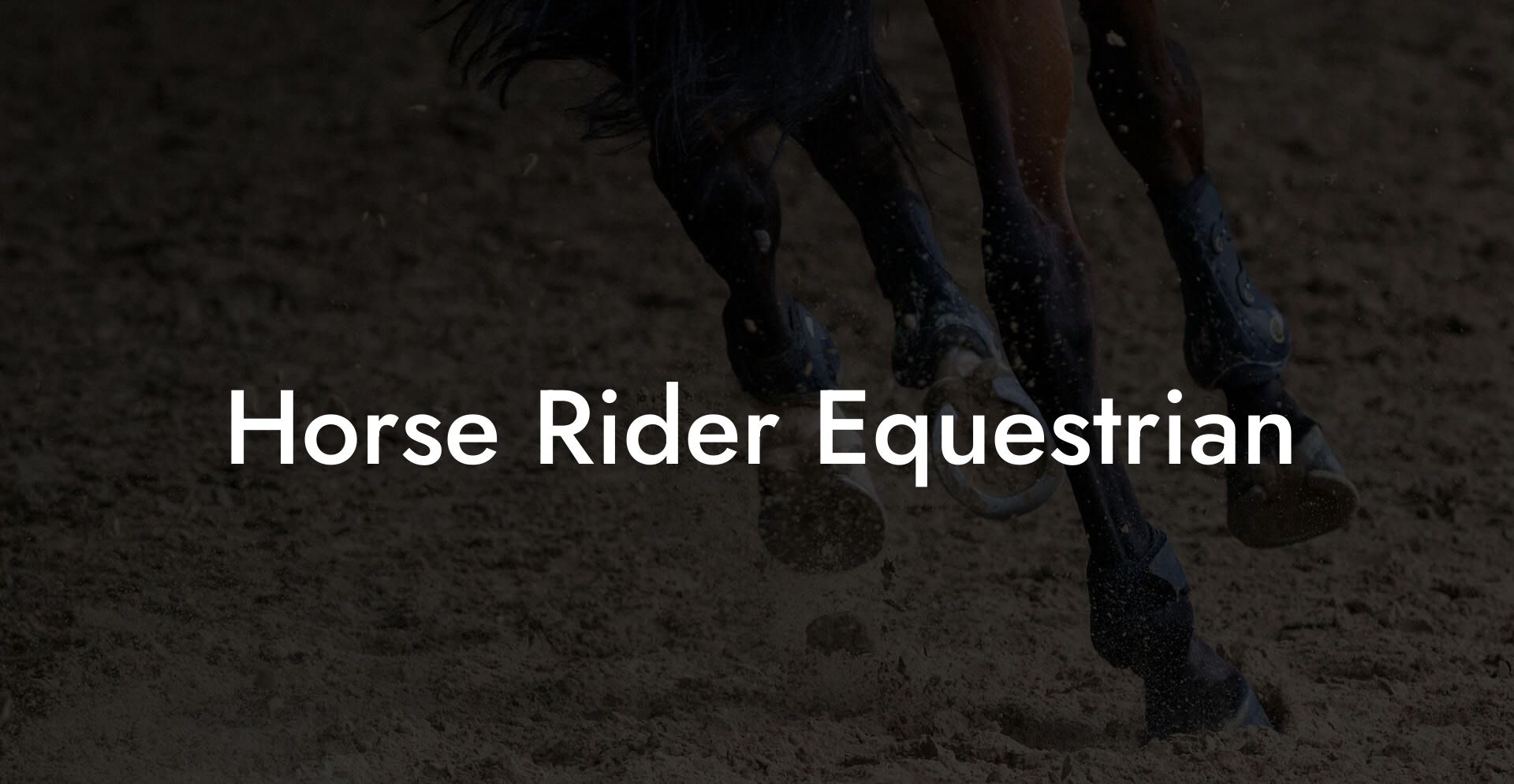 Horse Rider Equestrian