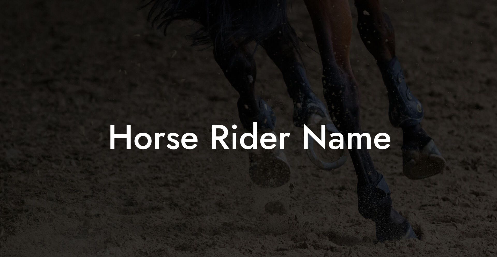 Horse Rider Name