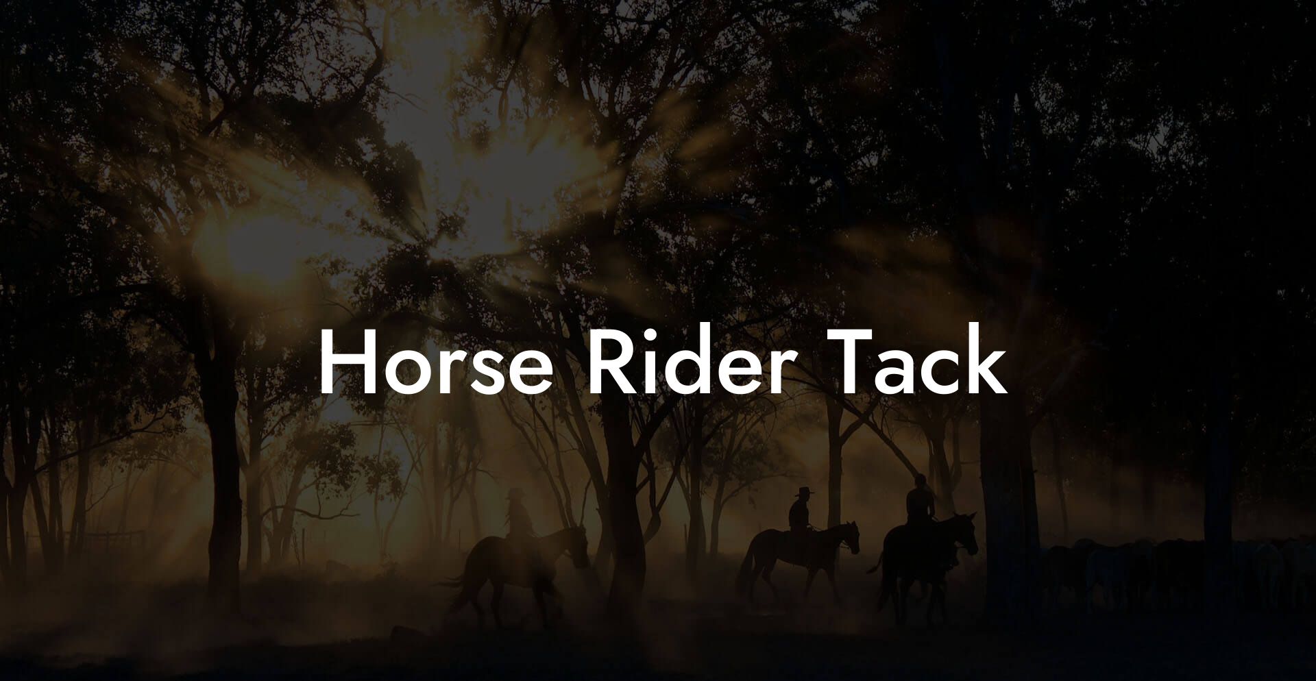Horse Rider Tack