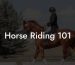Horse Riding 101