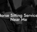 Horse Sitting Services Near Me