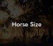 Horse Size