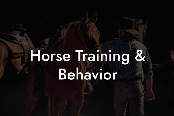 Horse Training & Behavior