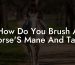 How Do You Brush A Horse'S Mane And Tail?