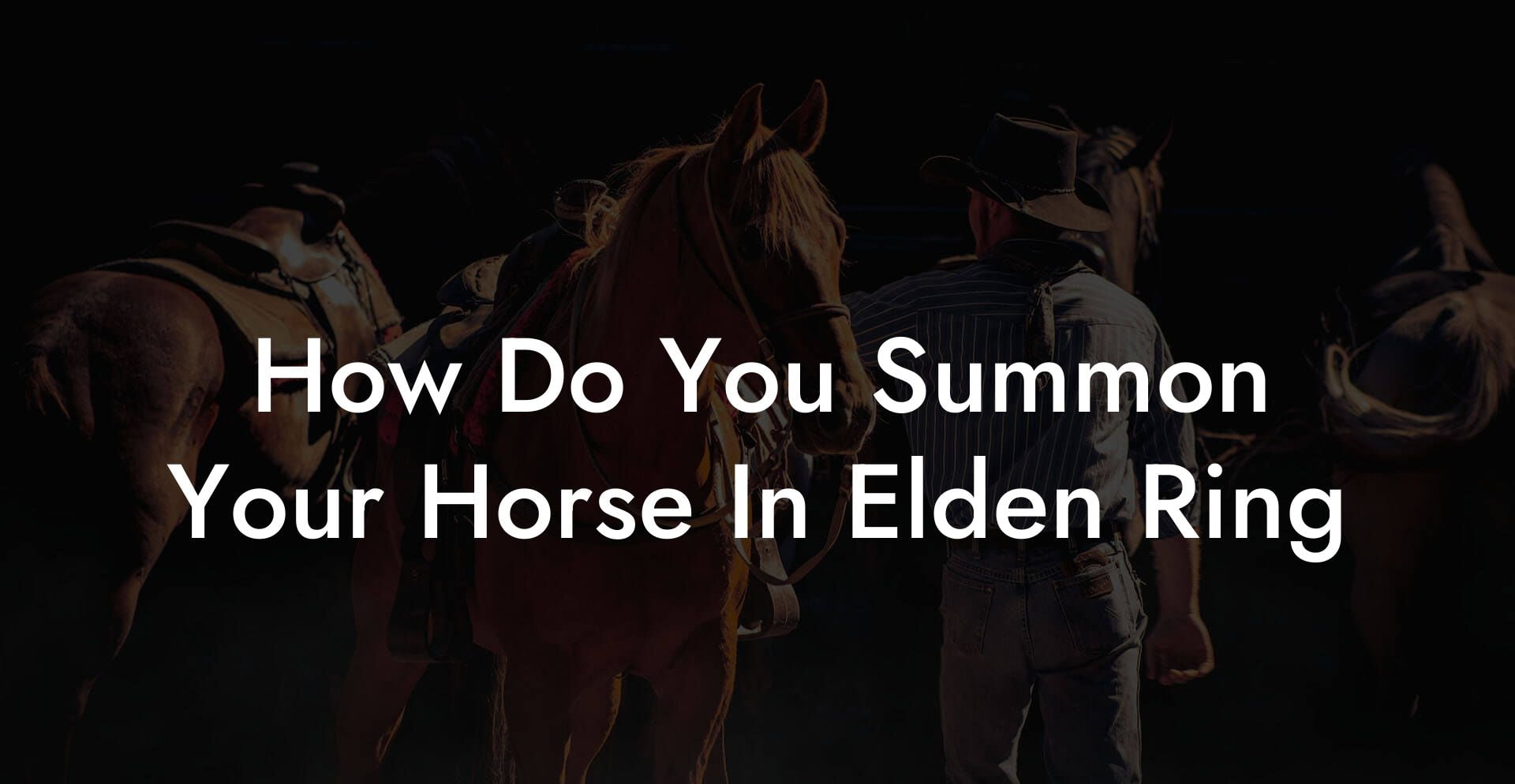 How Do You Summon Your Horse In Elden Ring
