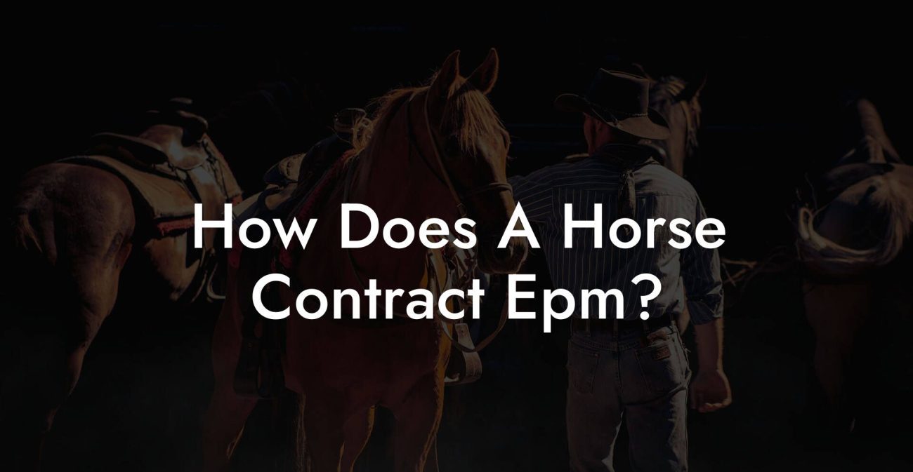 How Does A Horse Contract Epm?