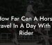 How Far Can A Horse Travel In A Day With A Rider
