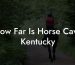 How Far Is Horse Cave Kentucky