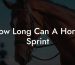 How Long Can A Horse Sprint