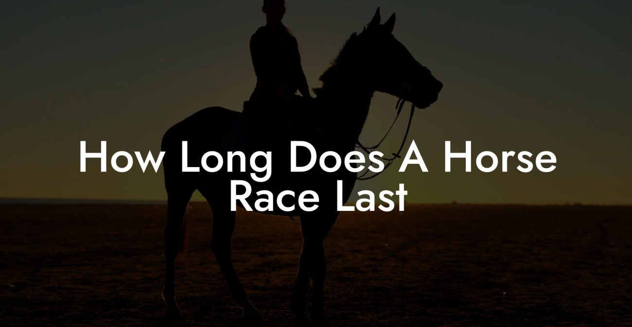 How Long Does A Horse Race Last