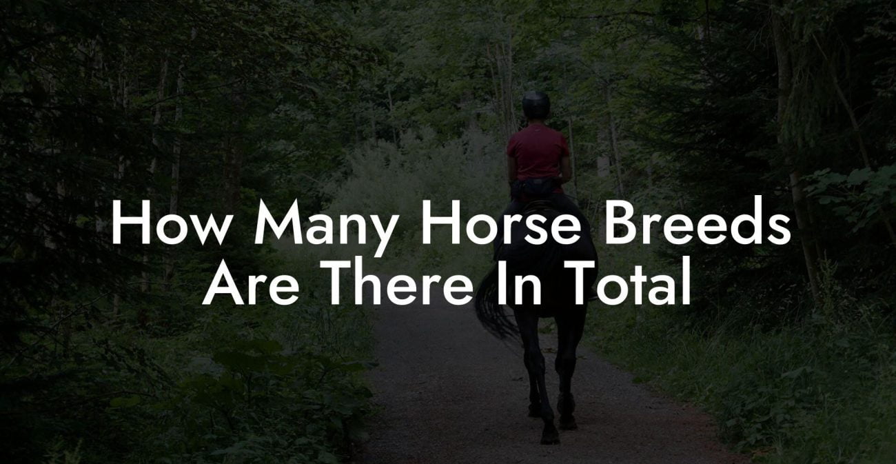 How Many Horse Breeds Are There In Total