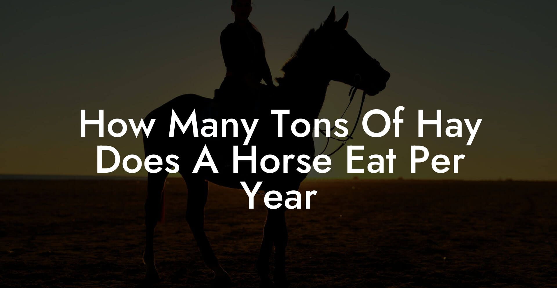How Many Tons Of Hay Does A Horse Eat Per Year