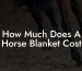 How Much Does A Horse Blanket Cost