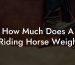 How Much Does A Riding Horse Weigh