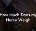 How Much Does My Horse Weigh