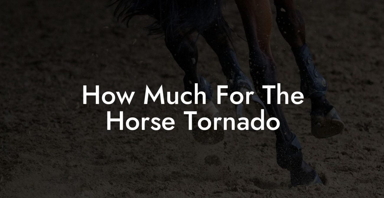 How Much For The Horse Tornado