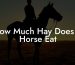 How Much Hay Does A Horse Eat