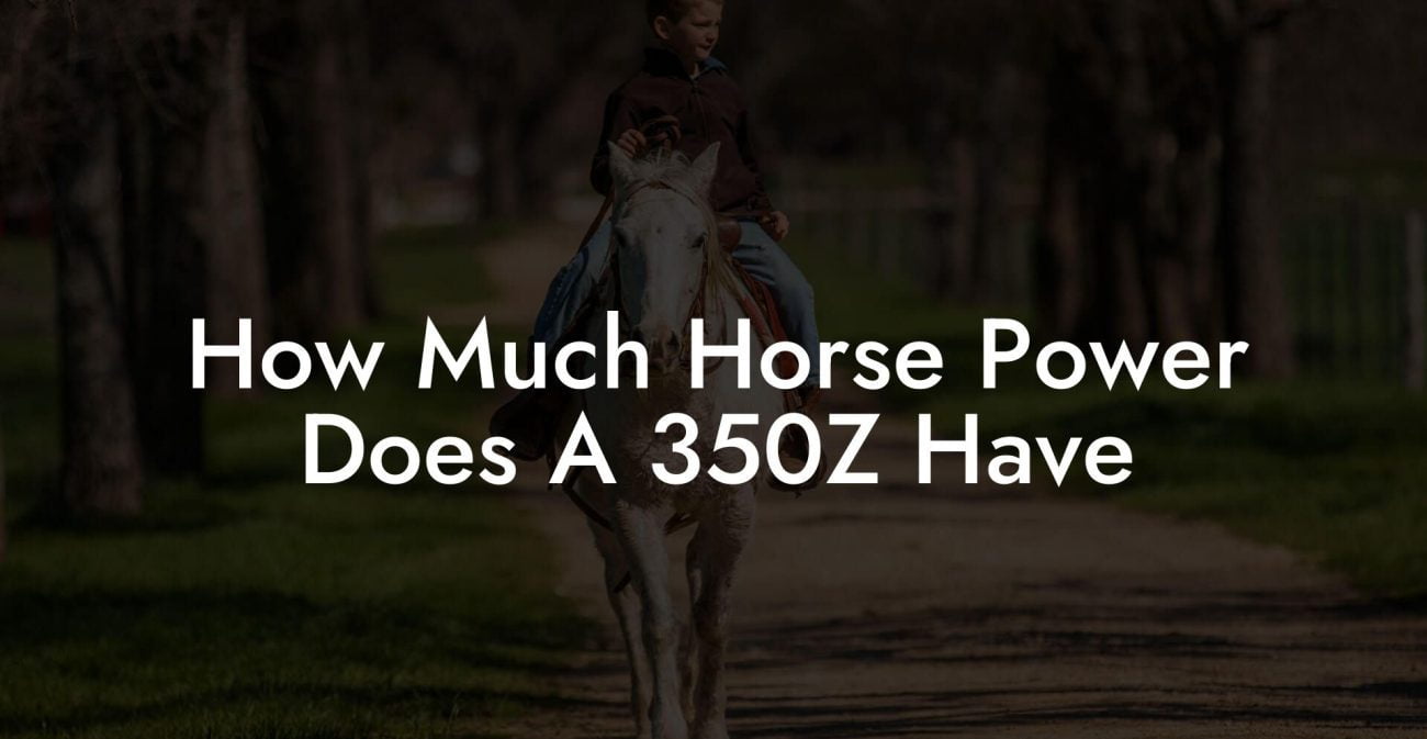 How Much Horse Power Does A 350Z Have