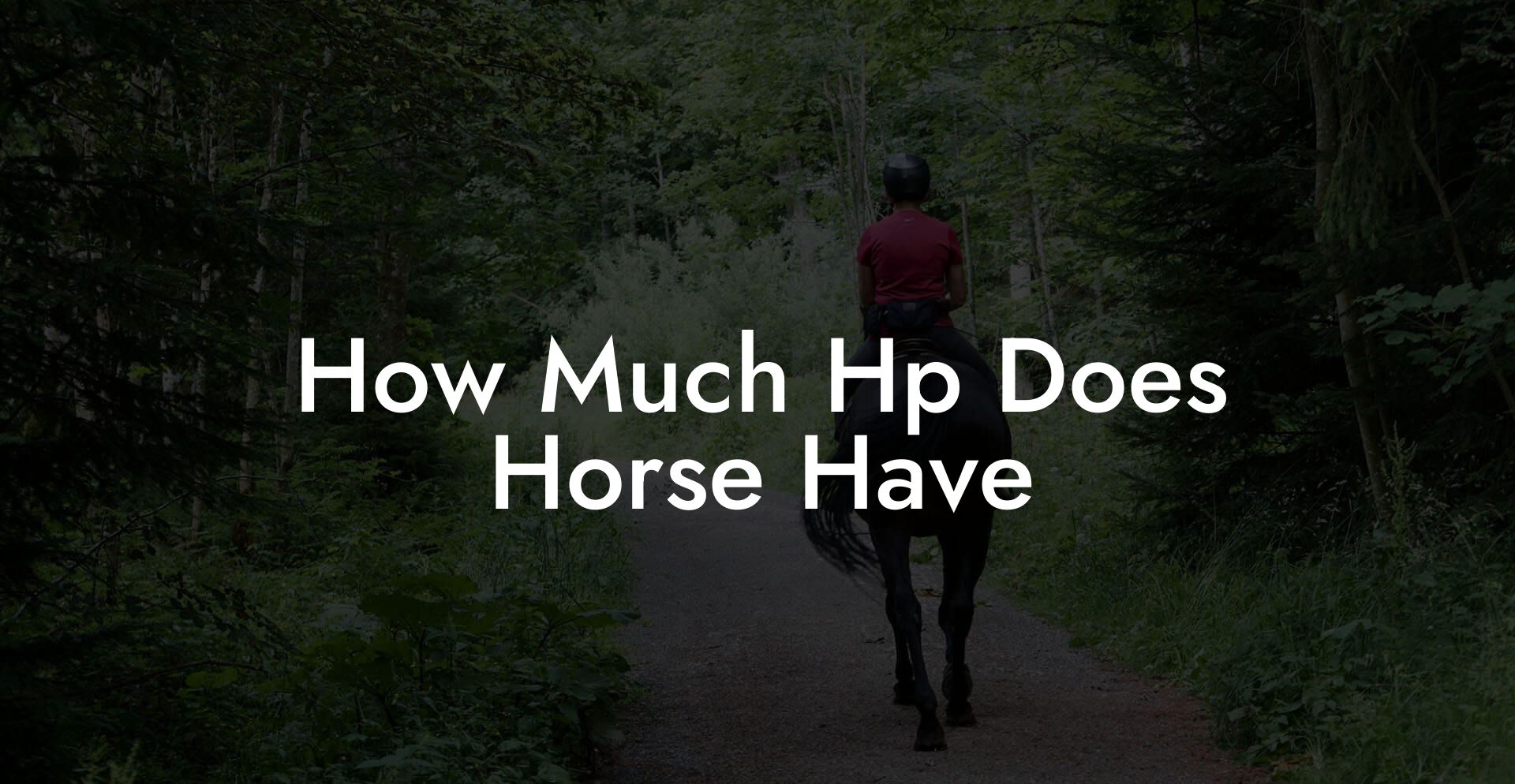 How Much Hp Does Horse Have