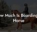 How Much Is Boarding A Horse