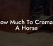 How Much To Cremate A Horse