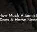How Much Vitamin E Does A Horse Need