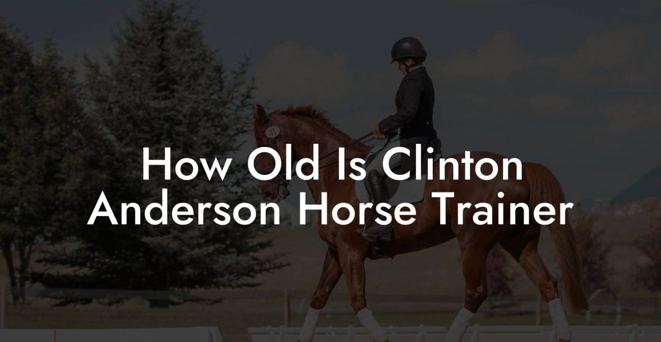 How Old Is Clinton Anderson Horse Trainer