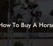 How To Buy A Horse