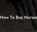 How To Buy Horses